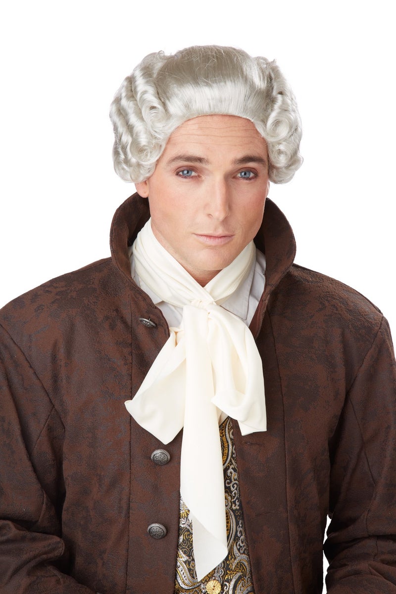 Rubies California Costumes Men's 18Th Century Peruke Wig, Grey, One Size - Image 1